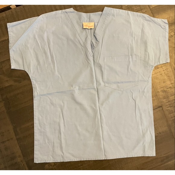 Scrubs Set - Light Blue Short Sleeve with Pants Sz S - Picture 2 of 10